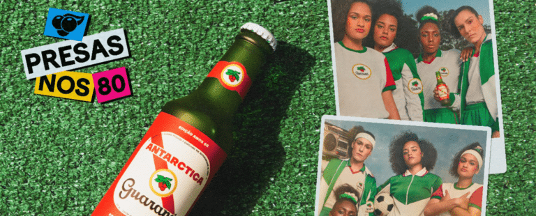 Guaraná Antarctica cria garrafa retrô para apoiar o futebol feminino