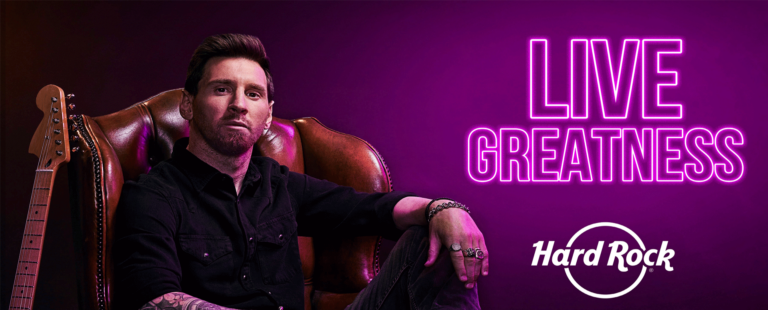 Lionel Messi é a estrela da campanha de 50 anos do Hard Rock