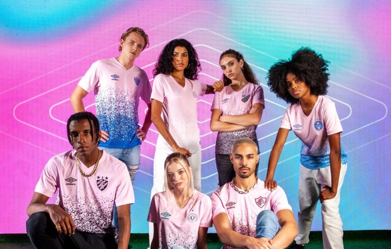 Ação da Umbro colore de rosa uniformes de sete equipes do Brasileirão