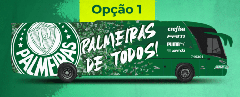 Torcida palmeirense foi convocada para escolher a arte do novo ônibus