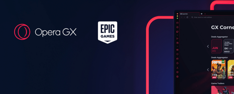 Opera GX, o único navegador do mundo para gamers, estreia em parceria com a Epic Games