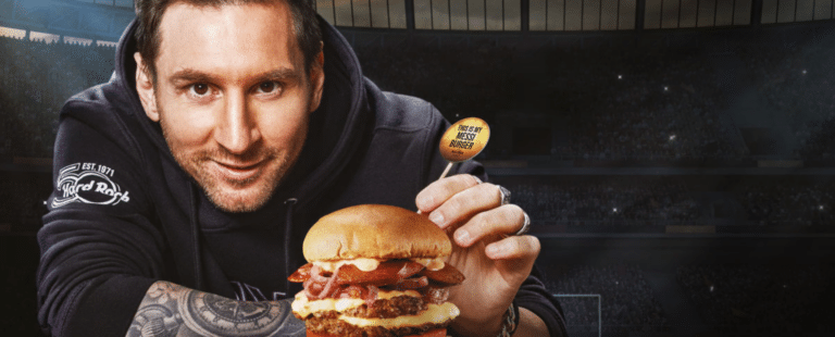 Hard Rock lança hambúrguer inspirado no novo embaixador da marca, o jogador Messi