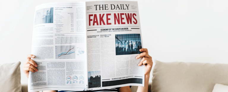 Fake news, manchete do caderno imóveis de Valor