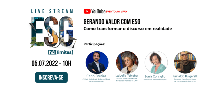Evento online discute os desafios do ESG e marca lançamento da plataforma “Há Limites”