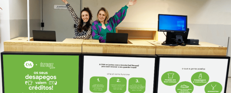 C&A e brechó Daz Roupaz firmam parceria para clientes venderem roupas usadas por crédito na gigante do varejo