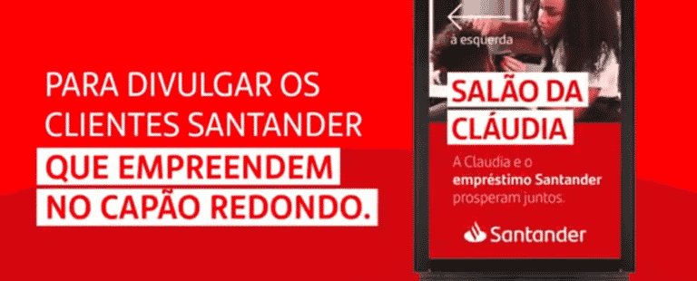 Santander transforma pontos de ônibus para promover comerciantes locais