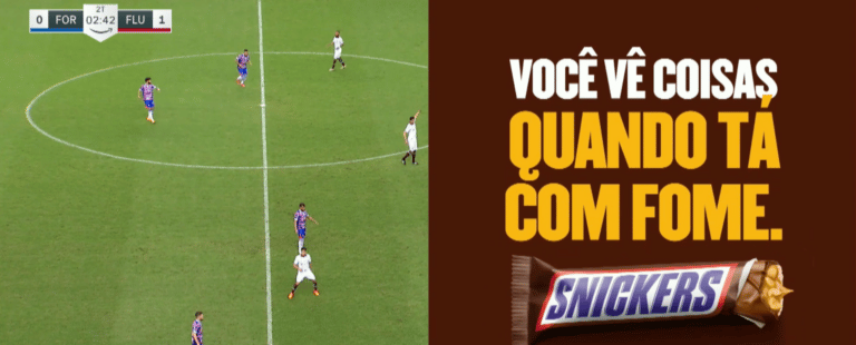 SNICKERS® buga placar de jogo da Copa do Brasil