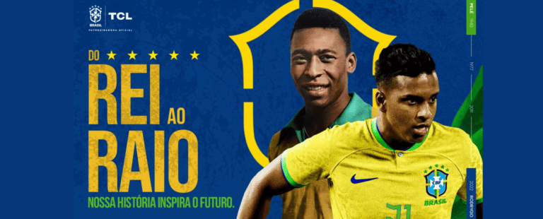SEMP TCL lança campanha com Pelé e Rodrygo Góes