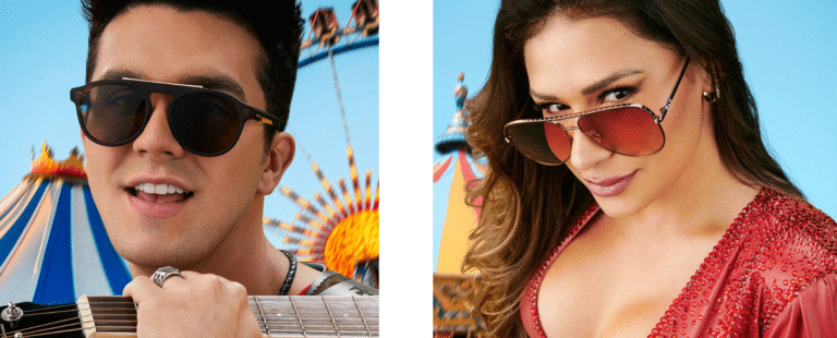 Luan Santana e Simone Mendes assinam linha de óculos para Chilli Beans