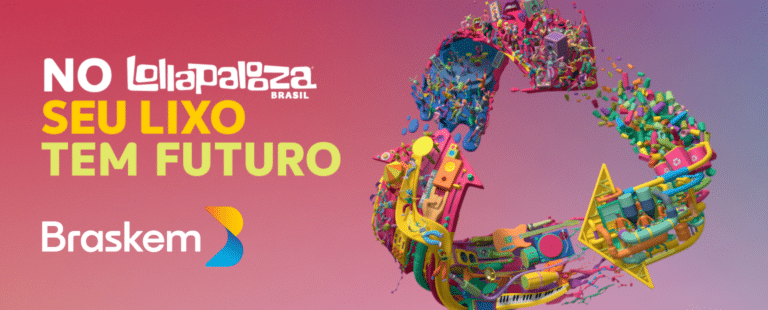 Braskem incentiva descarte correto do plástico com a ação Rock and Recycle by Braskem no Lolla BR