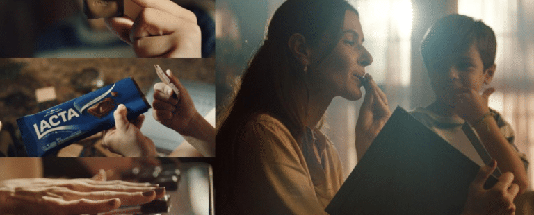 Lacta retrata história real entre uma mãe com deficiência visual e filho em campanha de Páscoa