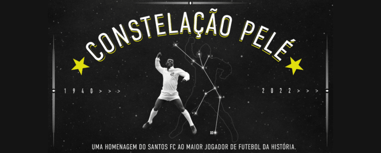 Santos FC cria constelação Pelé para homenagear o Rei do Futebol