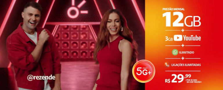 Claro convida clientes a “dar play com o Prezão” com Anitta e Rezende