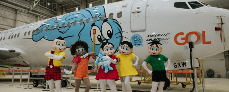 GOL apresenta avião temático em comemoração aos 60 anos da Mônica