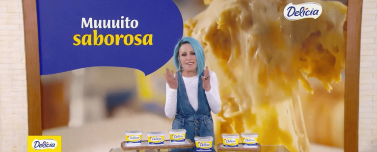 Ana Maria Braga e Louro Mané apresentam ‘Mais Você’ com cabelo azul em ação inédita da marca Delícia
