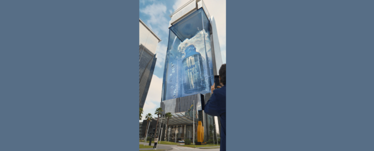 Ação Galeria.ag para Natura transforma edifício envidraçado em um grande oceano