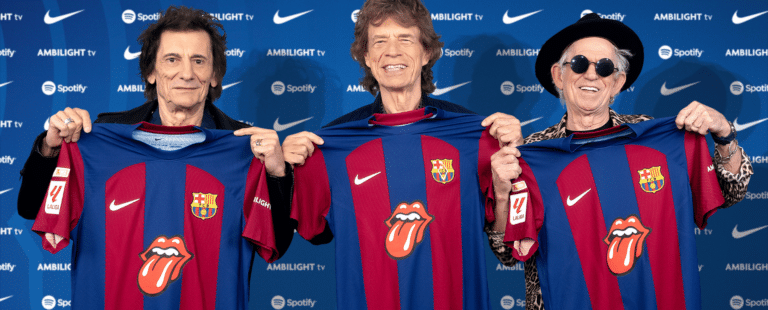 Spotify traz os Rolling Stones para a camisa do FC Barcelona para El Clásico