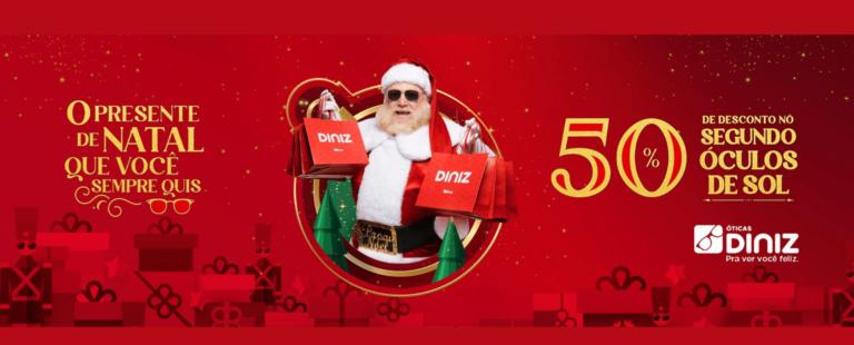 Óticas Diniz anunciam campanha natalina na TV, “Óculos de sol, o presente ideal”