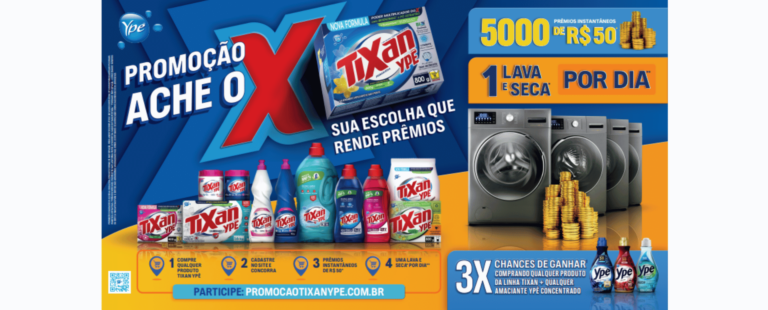 Ypê lança promoção Ache o X com meio milhão em prêmios instantâneos