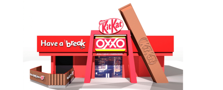 KITKAT® leva formato icônico do chocolate para a fachada de loja OXXO