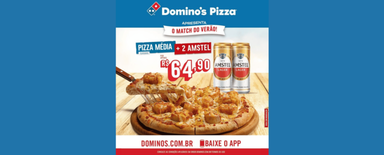Domino’s e Amstel criam combo que é o “Match do Verão”