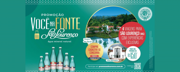 Marca de água mineral São Lourenço promove experiência exclusiva com sorteio de viagens para o seu parque de fontes naturais