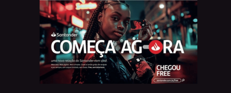 Santander anuncia novo posicionamento de marca, com conta e cartão gratuitos