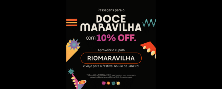 GOL e Doce Maravilha fecham segundo ano de parceria e oferecem desconto em passagens
