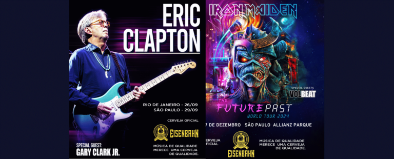 Eisenbahn confirma patrocínio às turnês de Eric Clapton e do Iron Maiden no Brasil