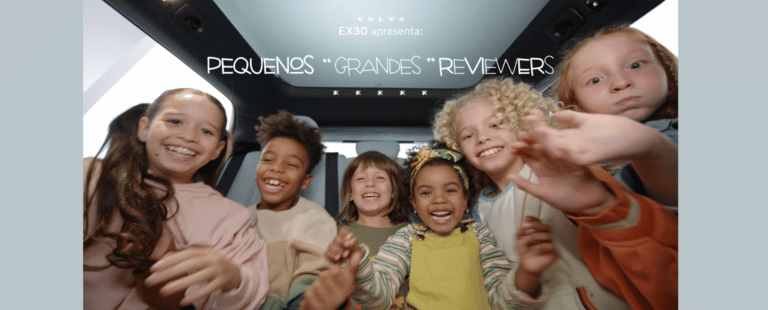 Pequenos “Grandes” Reviewers apresentam Volvo EX30, 100% elétrico, em filme criado pela Grey Brasil