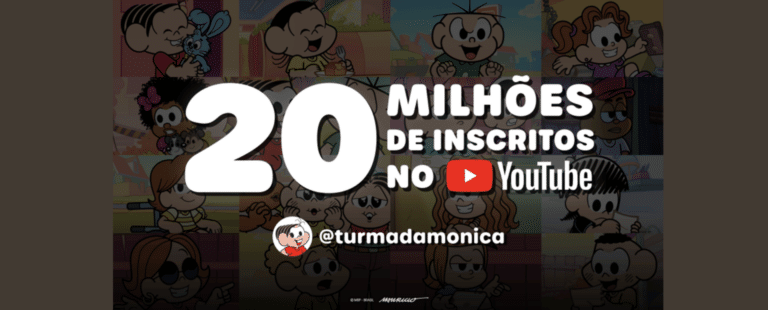 Turma da Mônica alcança 20 milhões de inscritos no YouTube