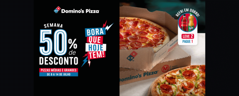 Mês da Pizza: Domino’s divide o valor do pedido com o cliente por tempo limitado