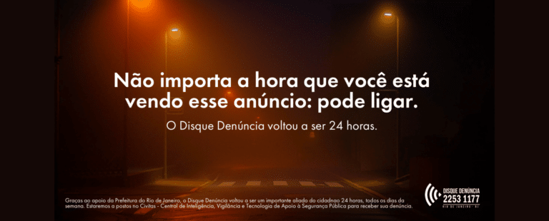 Disque Denúncia anuncia a volta do serviço 24 horas. Criação é da 11:21