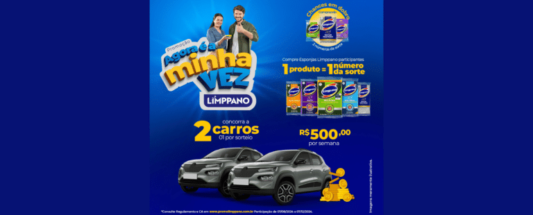 Limppano lança campanha de esponjas com prêmios semanais em dinheiro e carros 0km
