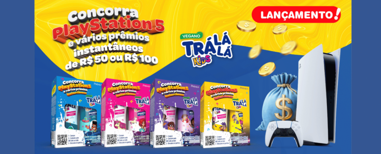 Compre e Ganhe: Trá Lá Lá Kids sorteia 10 PlayStations 5 e R$ 50 Mil em prêmios instantâneos