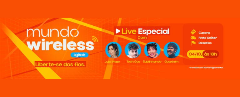 Liberte-se dos fios: KaBuM! apresenta live especial com gameshow e ofertas em parceria com a Logitech