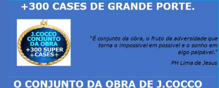 J.COCCO completa 66 anos de atividade ininterrupta em Comunicação Integrada de Marketing comemorando uma das mais respeitáveis obras: mais de 300 CASES DE GRANDE PORTE.