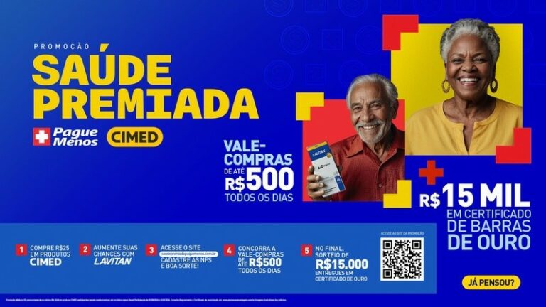 Pague Menos e Extrafarma se unem à Cimed na promoção  “Saúde Premiada CIMED”