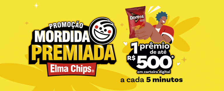 Elma Chips® lança Mordida Premiada 2025 com prêmios de até 500 reais* a cada 5 minutos