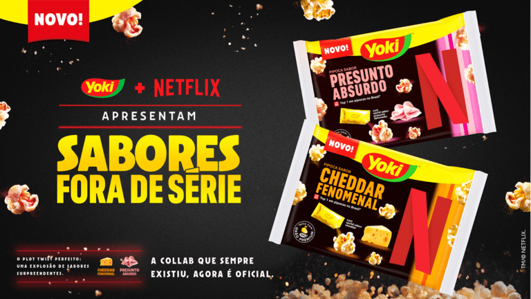Combinação fora de série! Com Netflix, Yoki lança sabores exclusivos de pipoca para micro-ondas