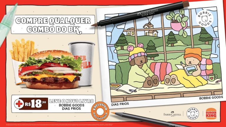 Em collab inédita, Burger King® se une a Bobbie Goods e Faber-Castell para criar experiência exclusiva com loja imersiva