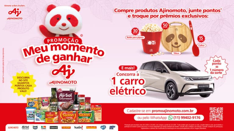 Promoção da Ajinomoto do Brasil sorteia carro elétrico