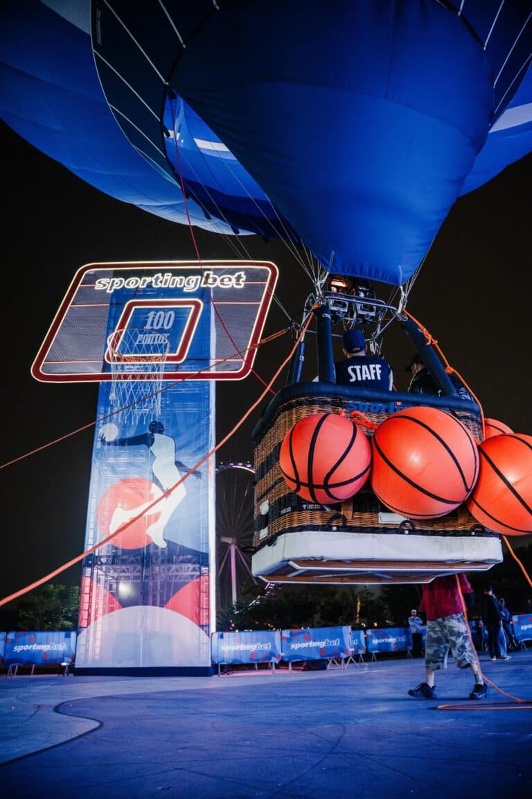Em desafio inédito com balão, Sportingbet premia com viagem para NBA