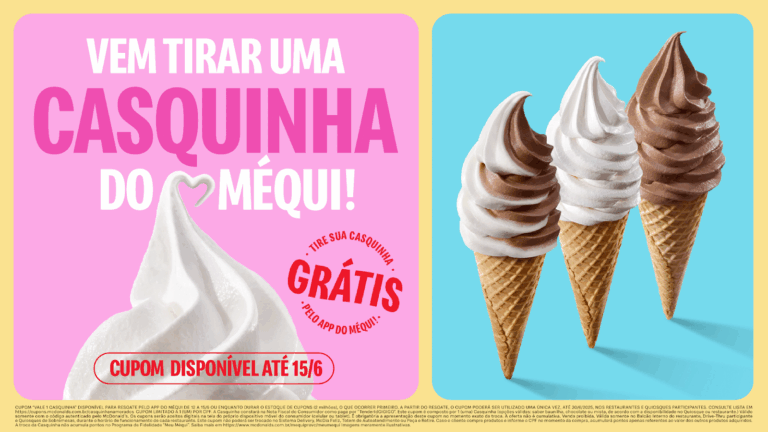 Casquinha de graça no Méqui até dia 15 de junho