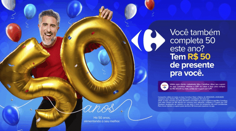 Carrefour promove ação especial de aniversário para clientes que completam 50 anos em 2025