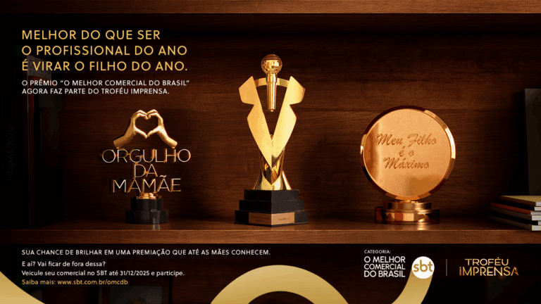 SBT dá a largada para premiar o “Melhor Comercial do Brasil” agora no Troféu Imprensa
