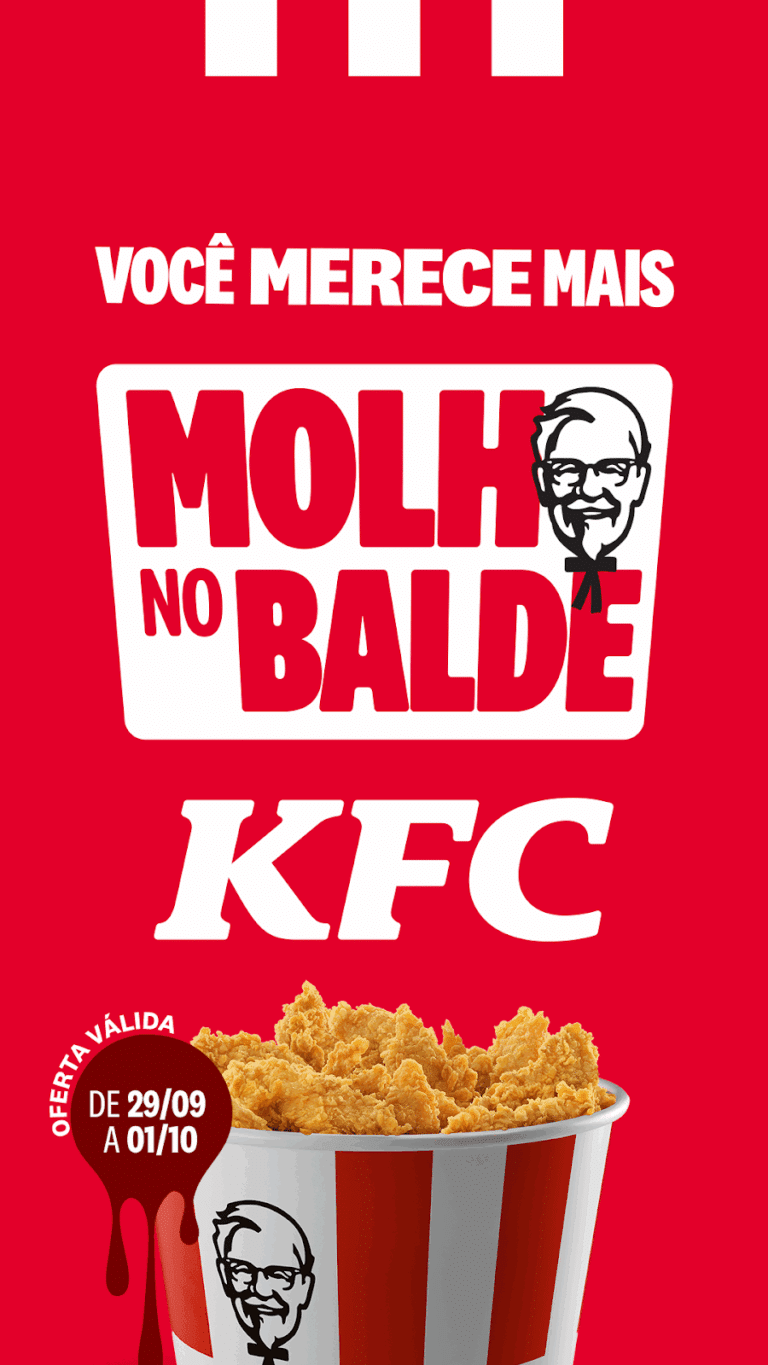 Em nova promoção KFC dá molho grátis na compra de balde de frango