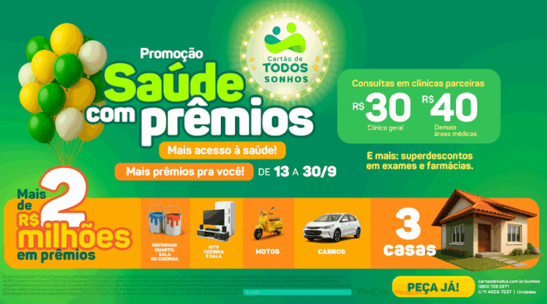 Promoção de aniversário do Cartão de TODOS sorteia mais de   R$ 2 milhões em prêmios