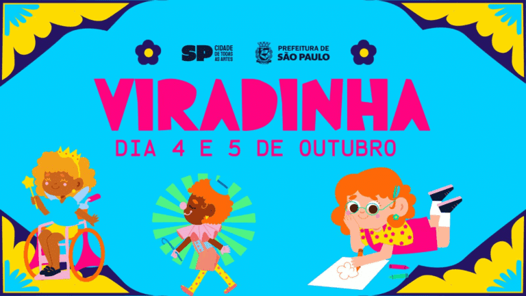 Viradinha nas Bibliotecas: mais de 70 atrações gratuitas infantis acontecem de graça em 43 bibliotecas públicas municipais