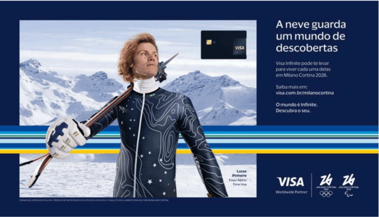 Visa aposta nos Jogos Olímpicos de Inverno Milano Cortina 2026 para reforçar posicionamento em alta-renda